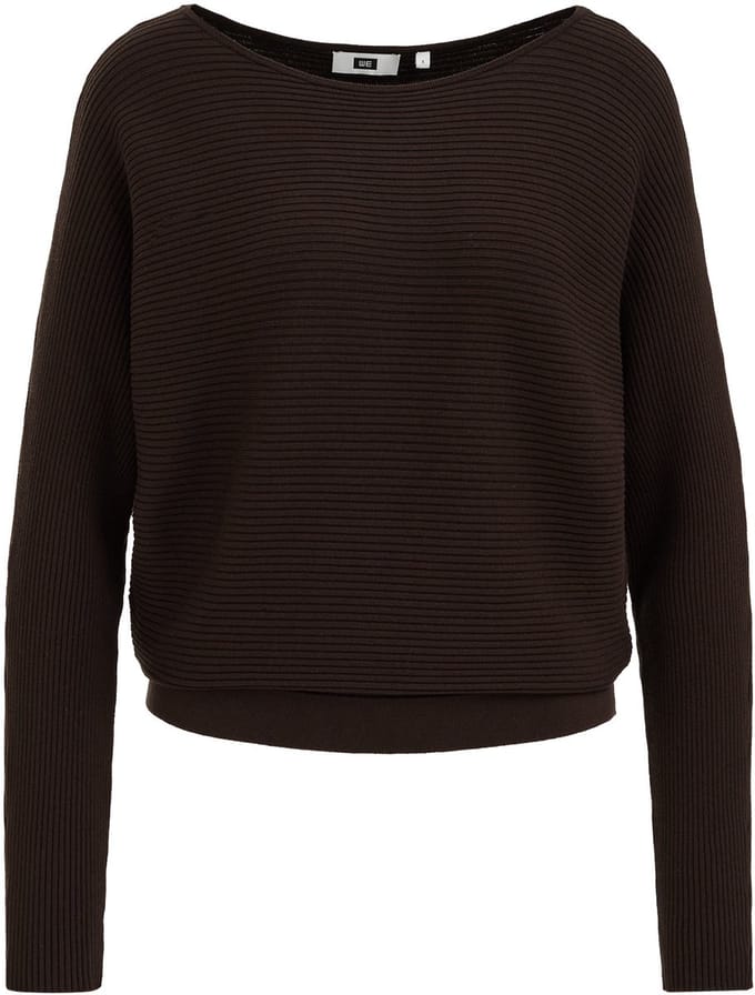 WE Fashion Dames fijngebreide trui van ribstof