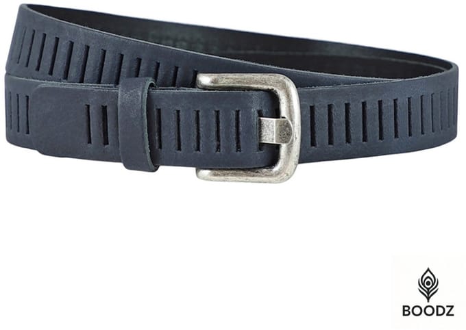 Boodz Leren Gleufjes Riem 3 cm Blauw | Maat 85