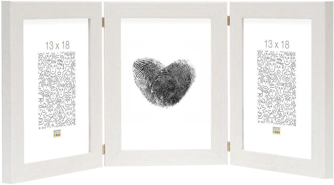 Deknudt Frames fotolijst S41VF1 H3V - wit - drieluik - 3x 13x18 cm
