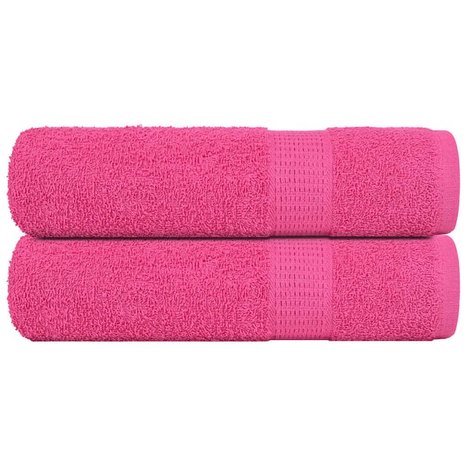 vidaXL - Handdoeken - FROGN - 2 - st - 50x100 - cm - 360 - g/m² - roze