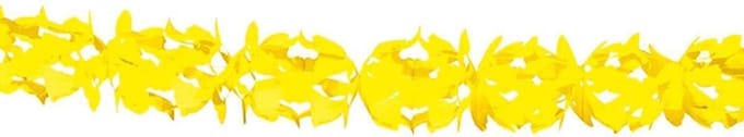 Folat - Slinger papier Hoku geel (6 meter)