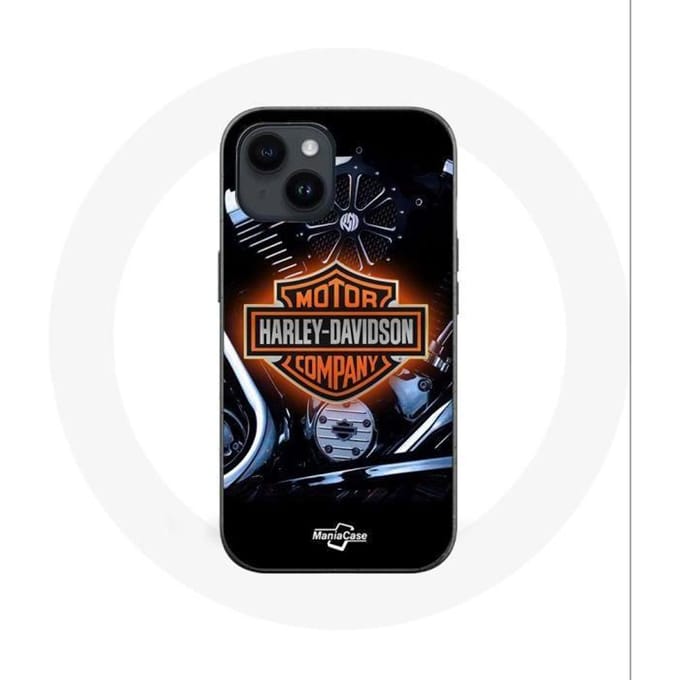 Hoesje voor iPhone 14 - Harley Davidson - Logo - Zacht - Zwart - Unisex