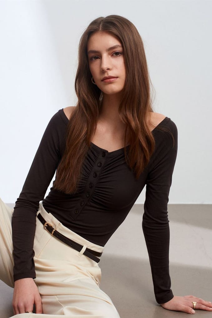 Slim-fit Bootuit Top