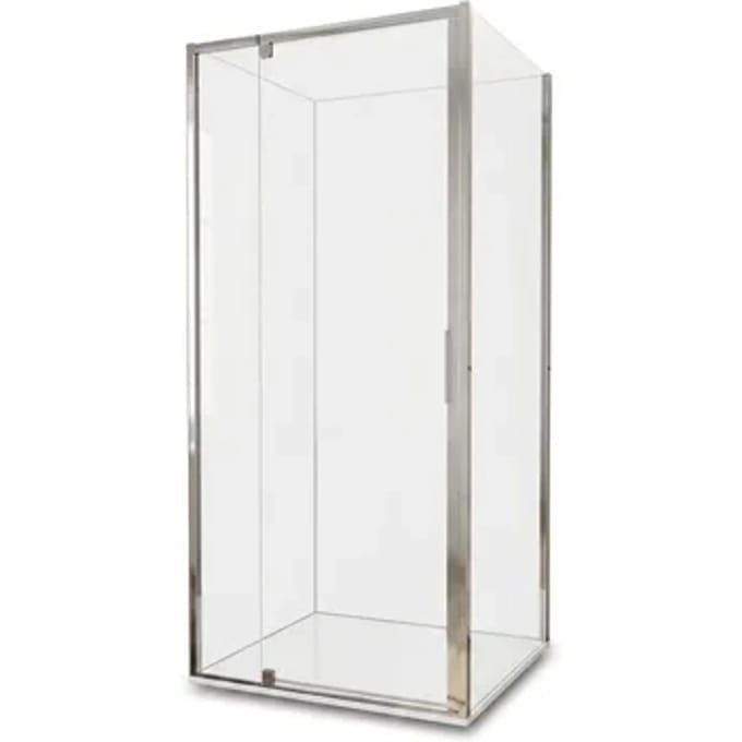 Aquavive Douchezijwand Anza - Helder Glas 6mm - Chroom - 86,5-89x200cm