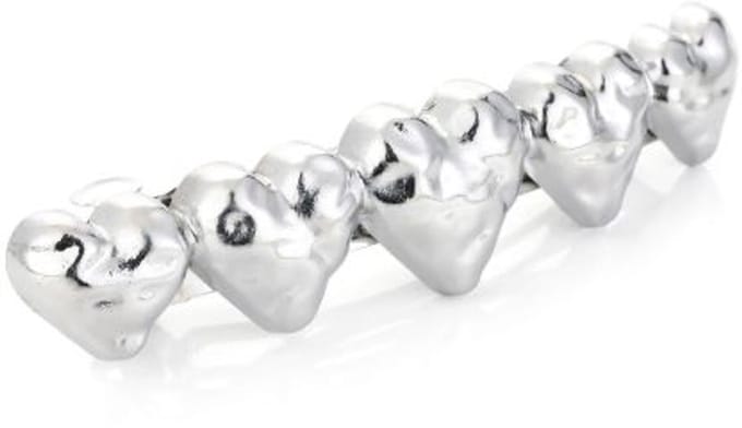 Haarclip hartjes - Zilver