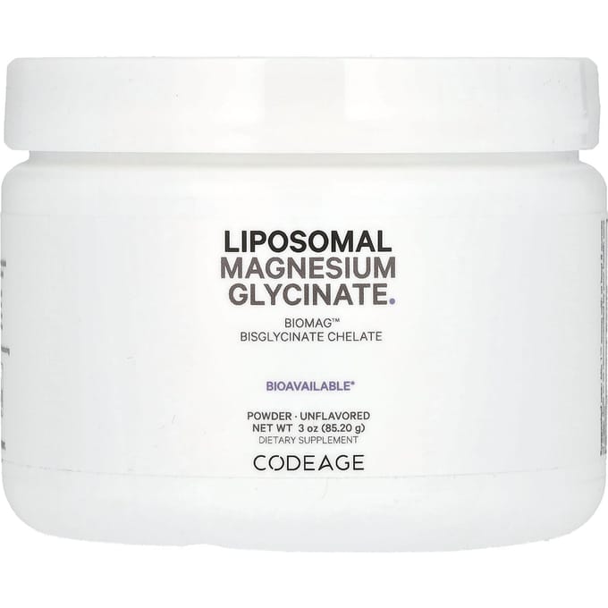 Codeage, Poudre de Glycinate de Magnésium Liposomal, Non aromatisée, 3 oz (85.2 g)