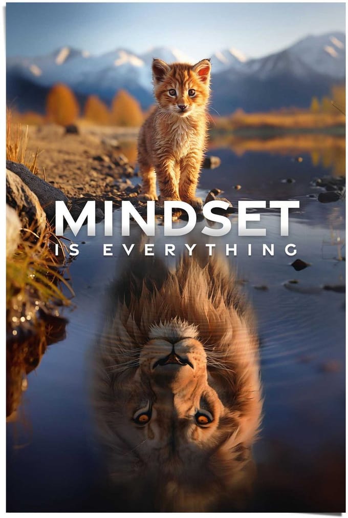 Poster Mindset is Everything - 91,5 x 61 - Papier - REINDERS