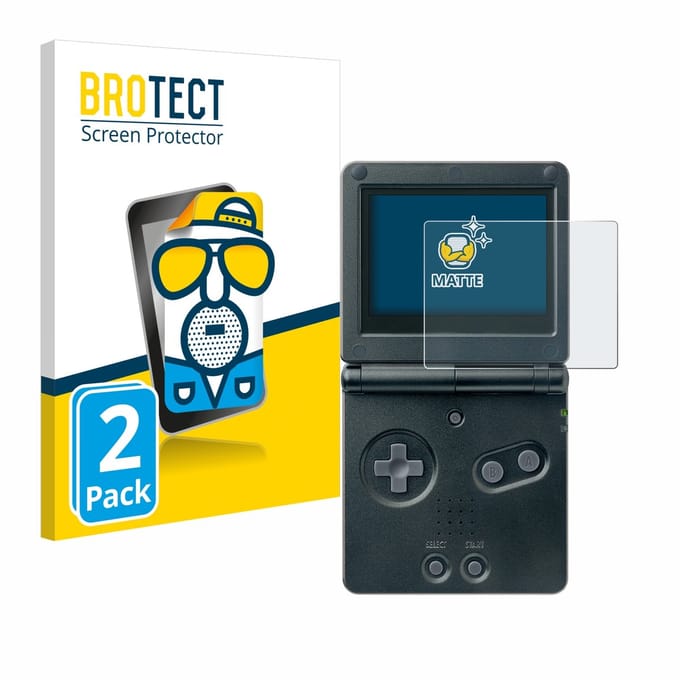 BROTECT - Screenprotector voor Nintendo Gameboy Advance GBA SP - Folie Beschermfolie matte 2 Stuks