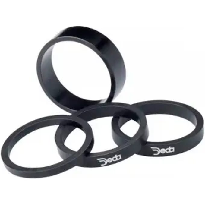 Deda Spacers 5 Mm Staal 1 1/8 Inch Matzwart 10 Stuks