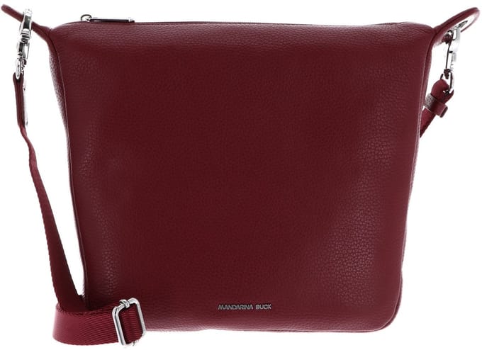 MANDARINA DUCK Leren schoudertas Mellow Leather Crossover Bag Grape donkerrood
