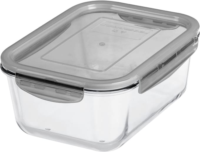 GastroMax bewaardoos glas 2,7 liter grijs