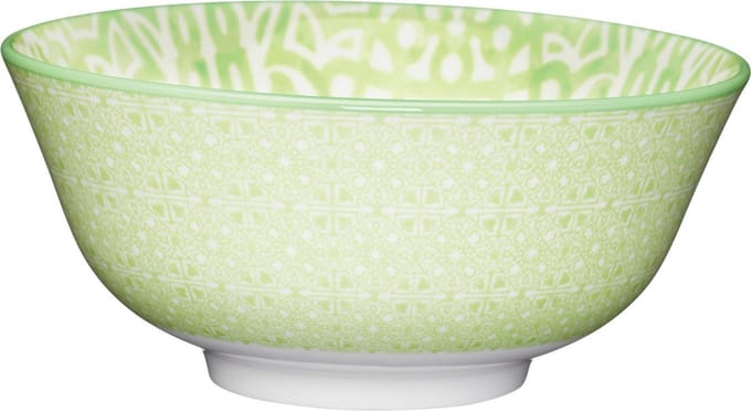 Kitchencraft Kom Green And White Tile Effect 15,7 Cm Keramiek