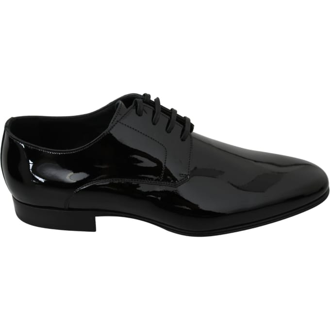 Dolce & Gabbana Zwarte Gladde Leren Derby Formele Schoenen