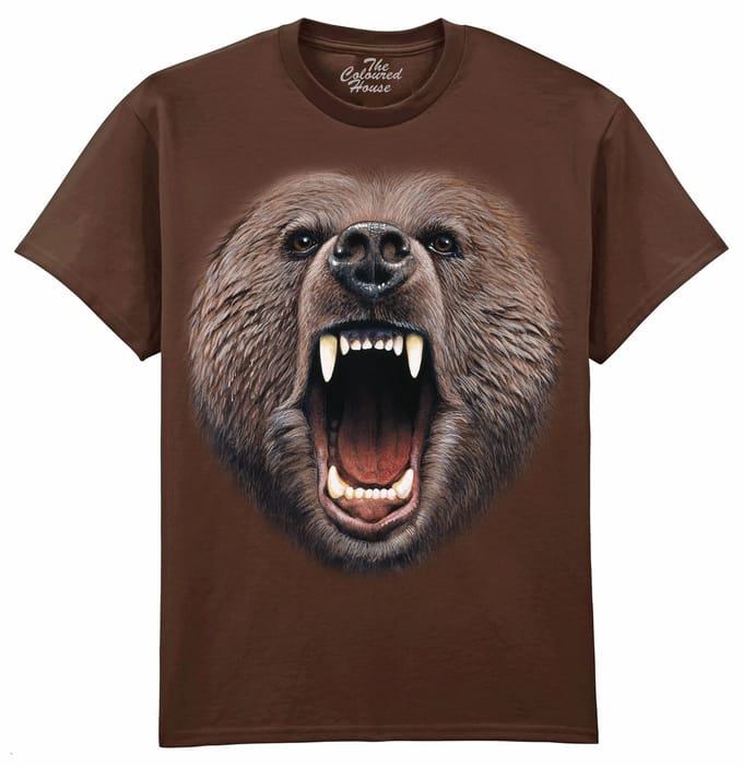 Beer Bear Growl The Coloured House T-shirt M