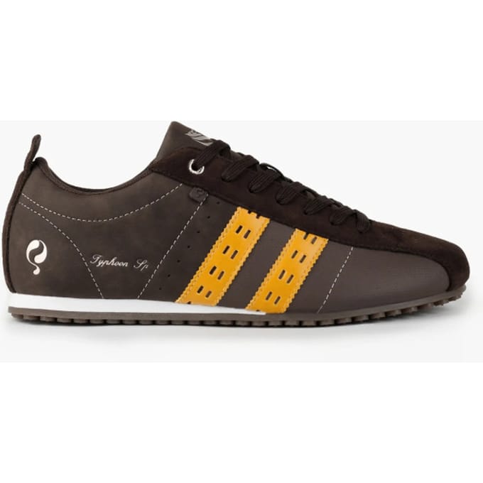 Heren Sneaker Typhoon SP - Donkerbruin/Geel