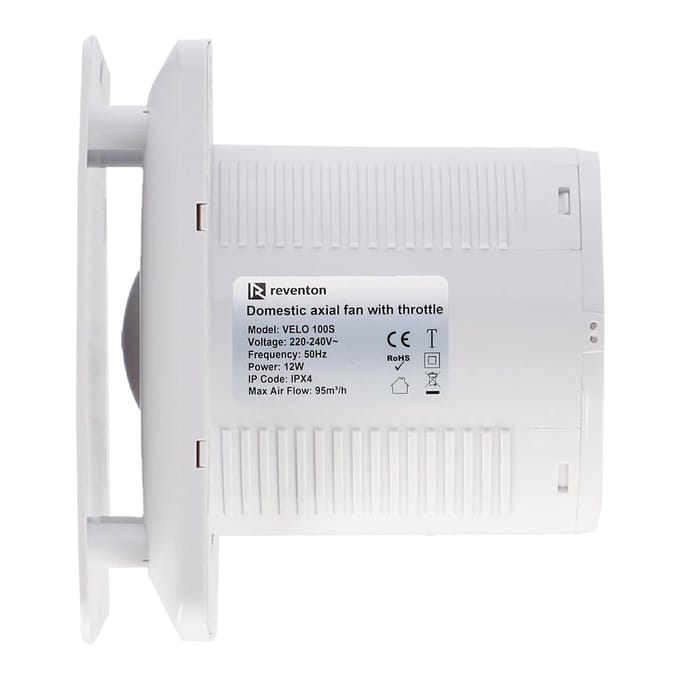 Reventon Velo 100S - Ventilator 95 m³/h - ø 100 mm - Wit
