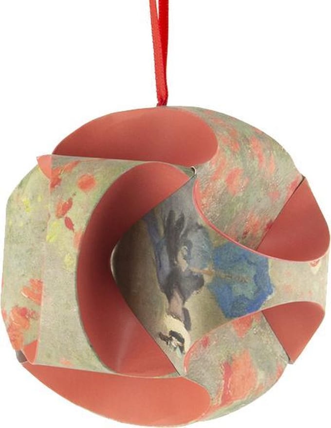 Vouw-het zelf Kerstbal, Monet, Veld met Klaprozen