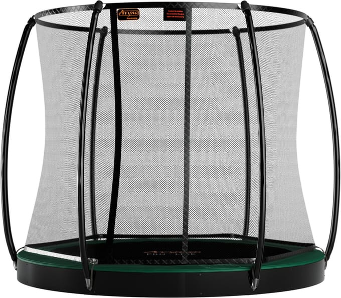 Avyna Trampoline FlatLevel Ø245 met veiligheidsnet | Groen
