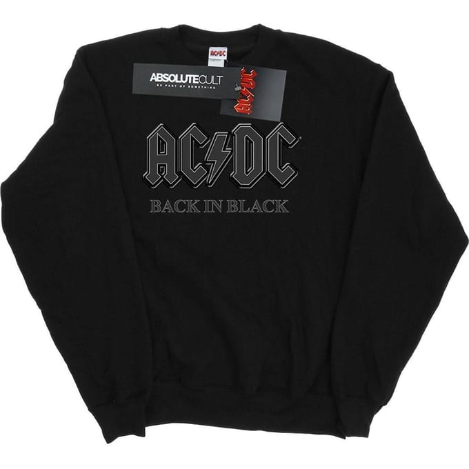 AC/DC Heren Sweatshirt Terug In Zwart (Zwart)