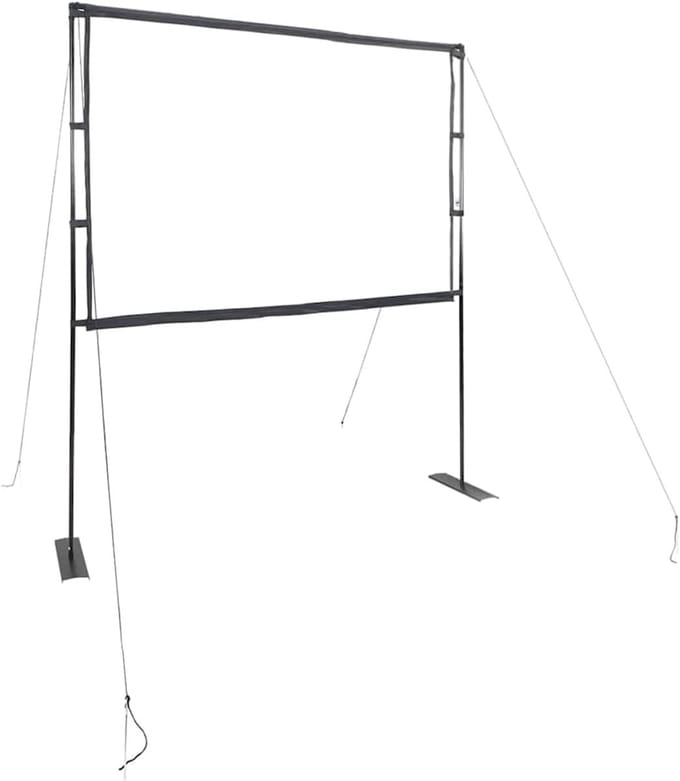 Projectiescherm met standaard - Mobiel scherm - Filmavond thuis - Matte lichtverspreiding - 100 inch - Wit