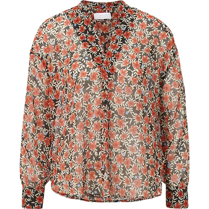 Rich & Royal Blouse V Neck Printed Black Maat: 34 | Blouses Outlet | Dames | Zwart