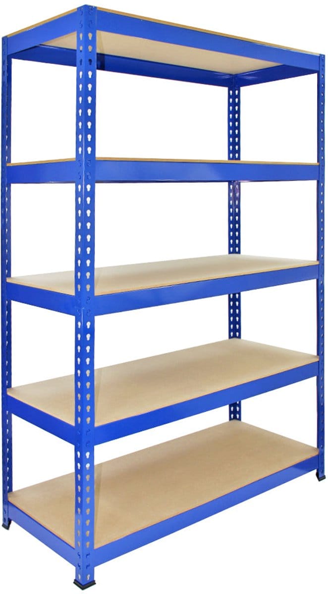 Stellingunit 120x182.5x50 cm - 5-laags - 200 kg/plank - boutloos