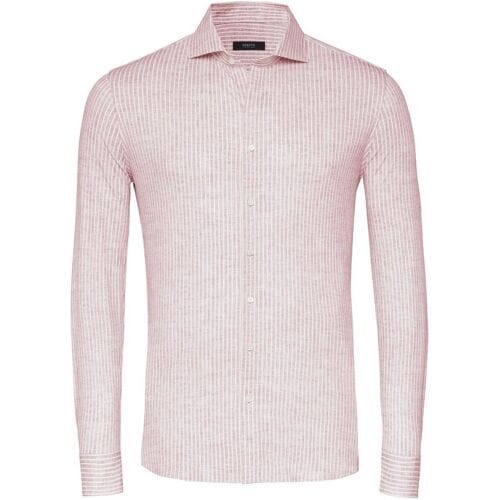 Desoto Luxury Overhemd Linnen Look Stripe Coral / male