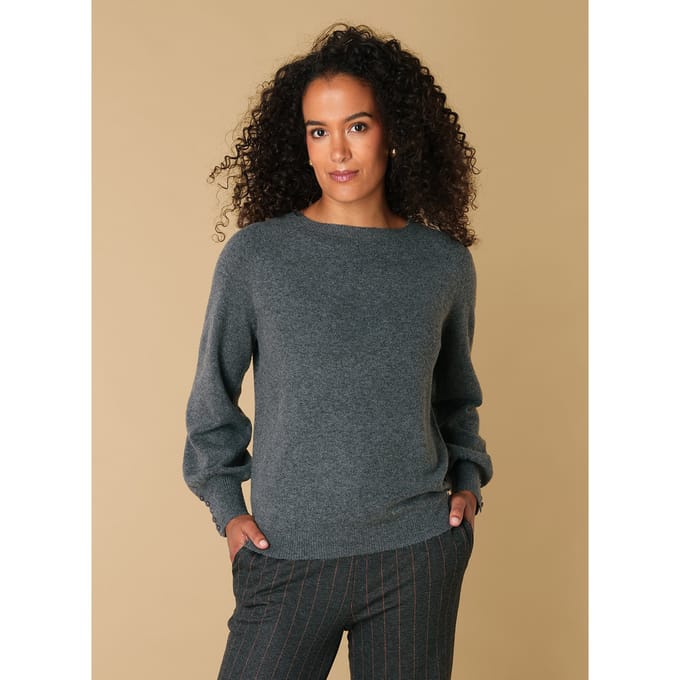 IVY BEAU Rania Tops - Grey Melange - maat 40