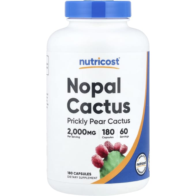 Nutricost, Cactus Nopal, 180 Gélules (666 mg par capsule)