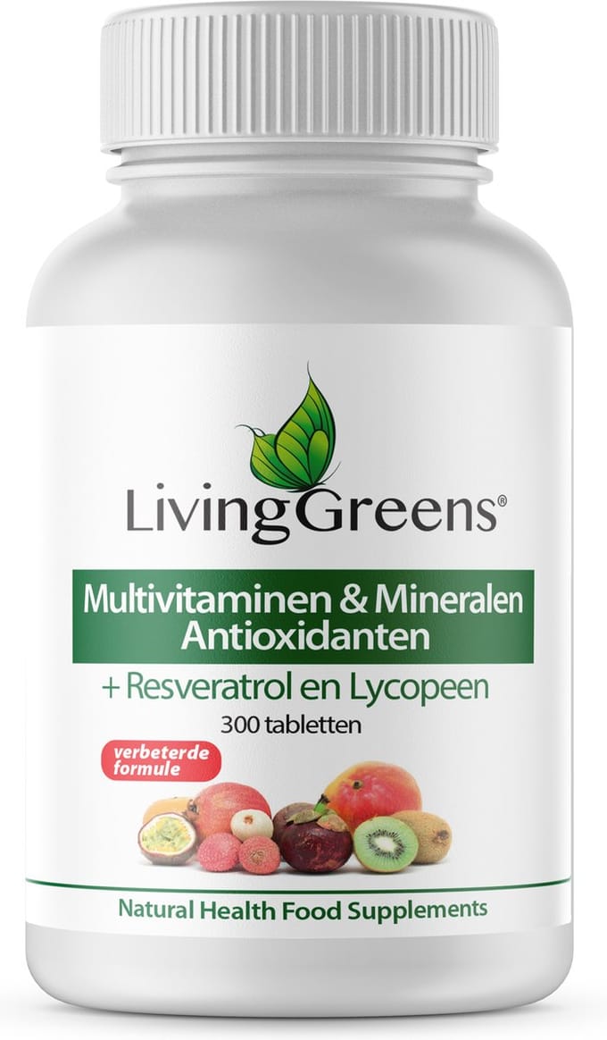 Livinggreens Multi vitaminen & mineralen antioxidant 300 Tabletten
