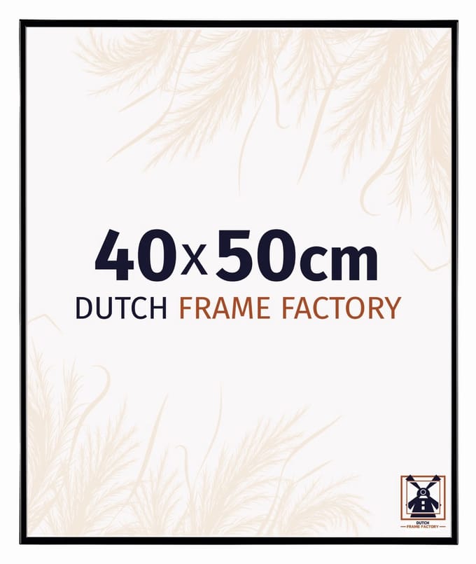 Fotolijst 40x50 cm - Kunststof - Zwart Hoogglans - Easy