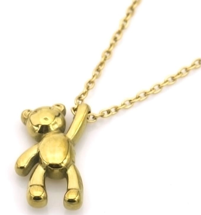 Ketting teddybeer - Goudkleurig - 40 + 44 Centimeter, verstelbaar - Damesdingetjes