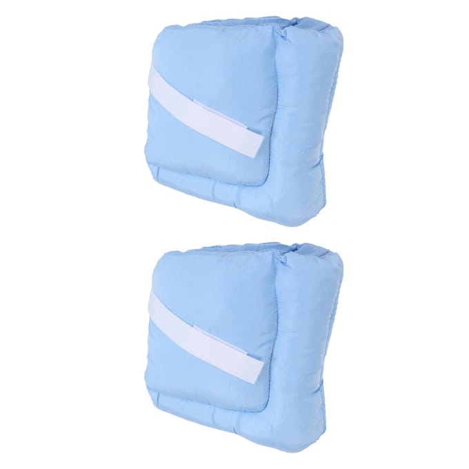 2 stuks Hielbeschermer Kussen Universele Maat Drukverlagend Blauw Parelkatoen Materiaal Zachte Voet white