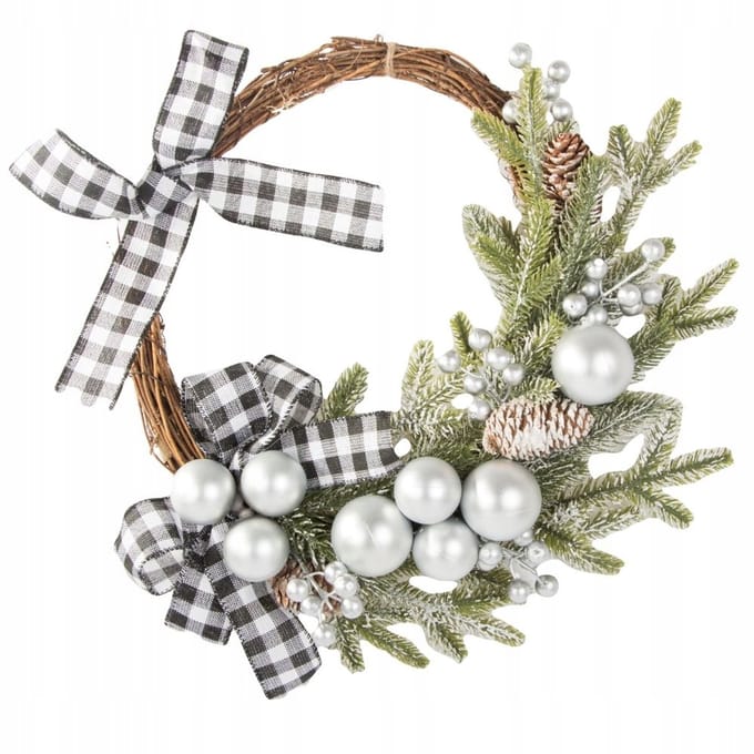 HANGZHOU A LINK STAR TECHNOLOGY - Kerstkrans - Decoratief - 30cm - Natuurlijke Kegels