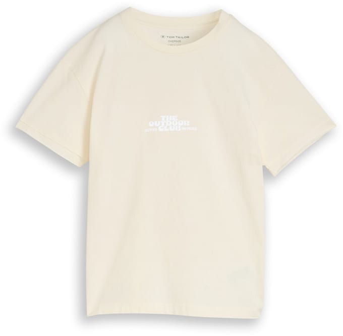 Tom Tailor - Glow-in-the-dark oversized T-shirt - Maat 152 - Wool White
