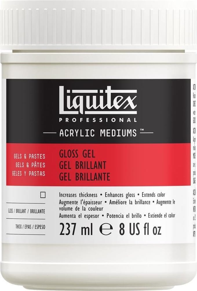 Liquitex Professional Glans Gel Medium 237 ml – Acryl Additief, Glansversterker, Volumevergroting & Consistentie Verdikken