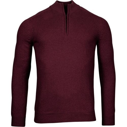 Baileys Trui Half Zip Single Knit Aubergine / male