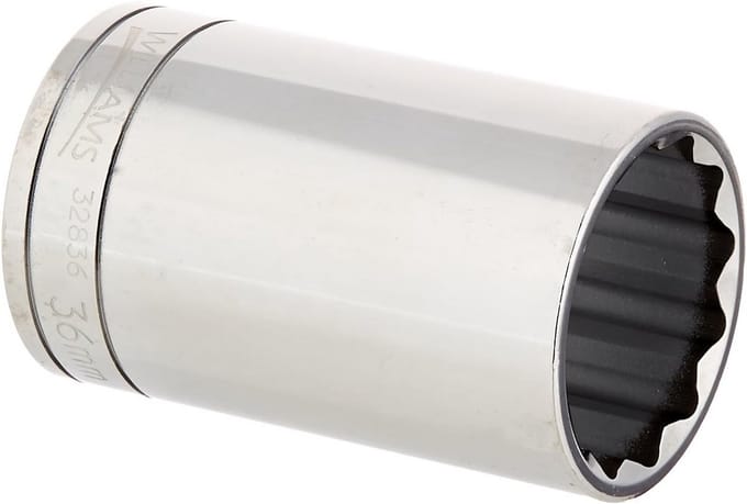 Diepe 12-punts dop met 1/2 inch aansluiting, 36mm