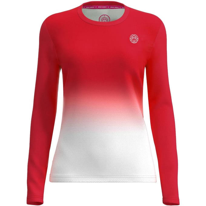 BIDI BADU Crew Gradiant Longsleeve Meisjes-Rood,Wit