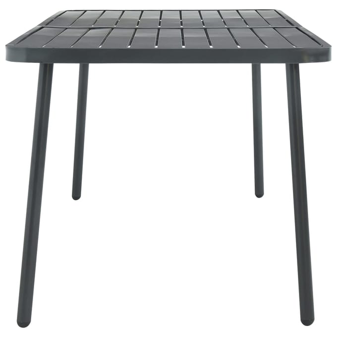 vidaXL - Tuintafel - 180x83x72 - cm - staal - donkergrijs