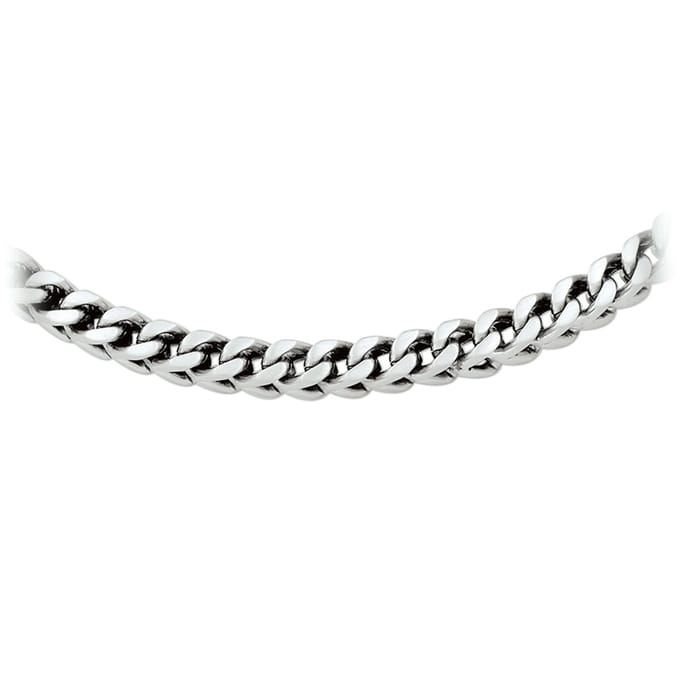 Collier Gourmette Poli/mat 6 Mm 55 Cm