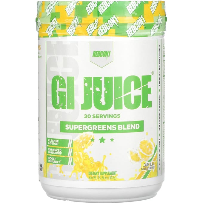 Redcon1, Gi Juice, Supergroene Mix, Citroen Explosie, 432G(15.24Oz)