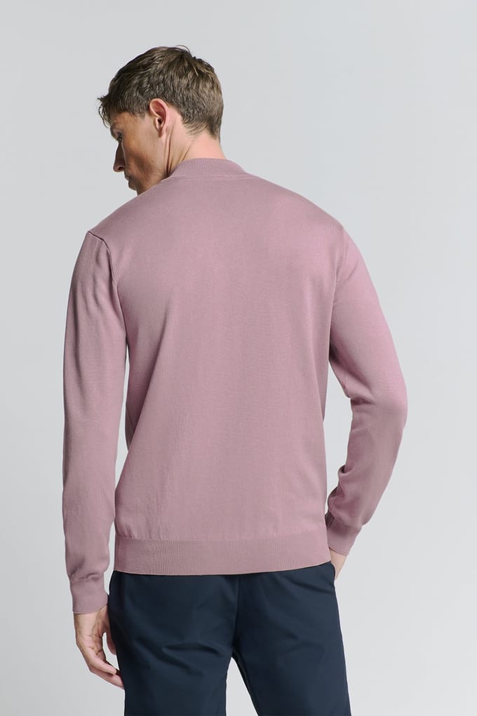 No Excess Pullover Half Zip Mauve Größe: XL | Turtlenecks Outlet | Herren | Violett