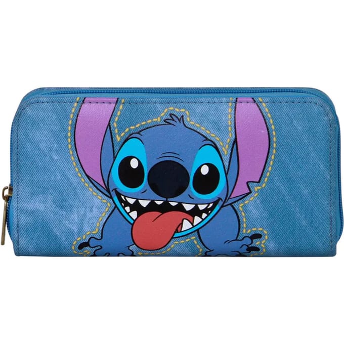 Karactermania - Disney - Lilo en Stitch - Pasjeshouder - Portemonnee met rits - Portefeuille - Blauw
