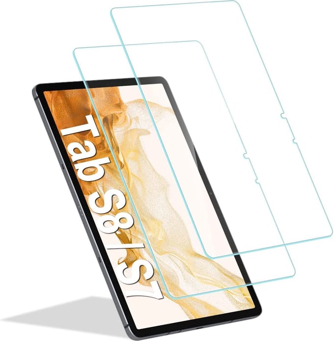 Samsung Tab S8 screenprotector 2pack Glas - Galaxy Tab S8 2022 Screenprotector - Samsung Galaxy Tab s8 -Tab S7 11 inch 2022 Screenprotector - Samsung Tablet S7 / S8 Screen Protector Glas