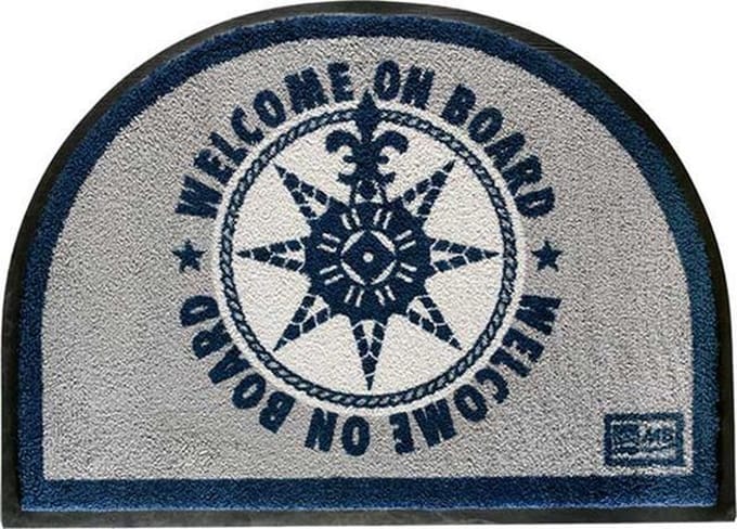 Marine Business nautische blauwe Deurmat Welcome on board 70 x 50 cm