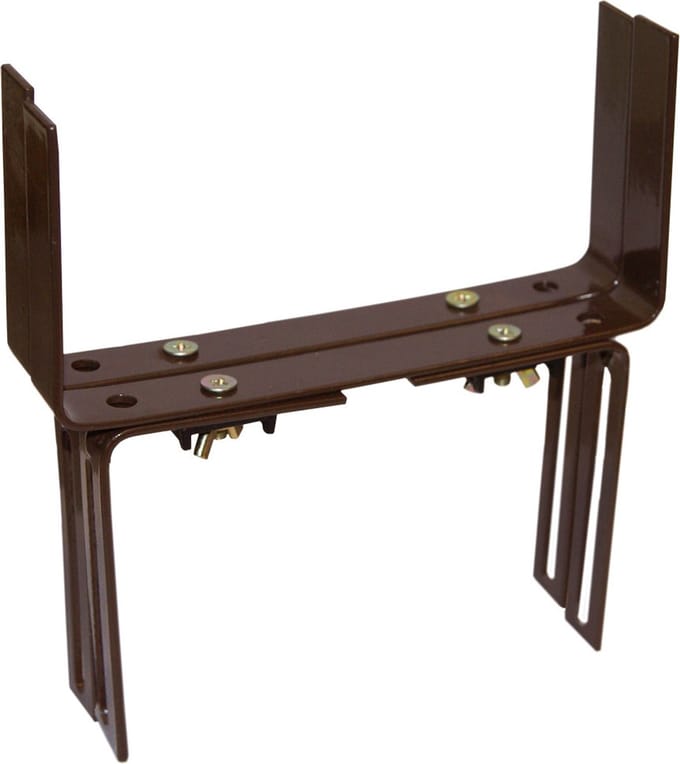 Geli Verstelbare muurbeugels - 2x - metaal - balkon haken - 12 t/m 23,5 cm - bruin