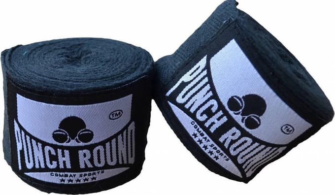 Punch Round™ HQ Bandage Zwart Hand Wraps No Stretch 400 cm
