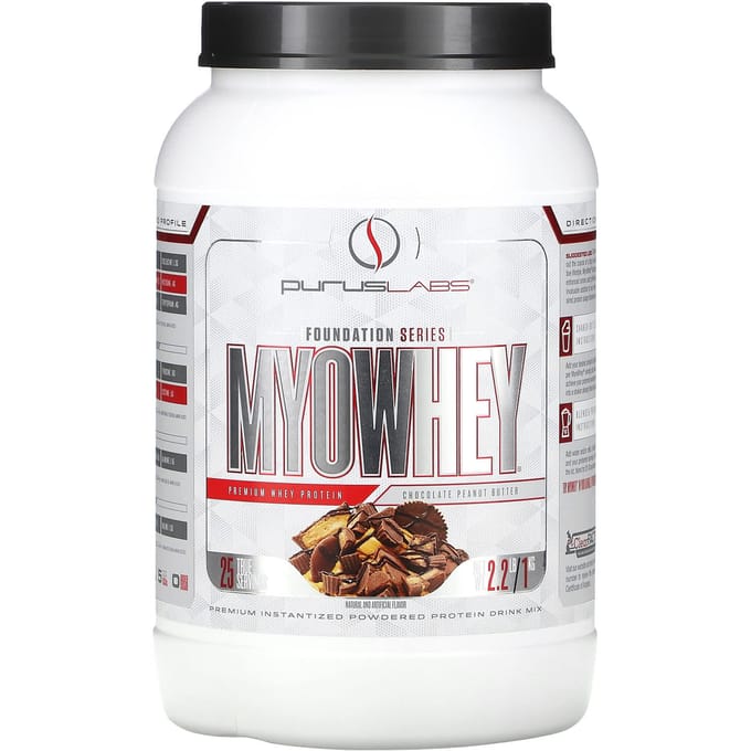 Purus Labs, Série Foundation, MyoWhey, Chocolat Beurre de Cacahuète, 2,2 lb (1 kg)