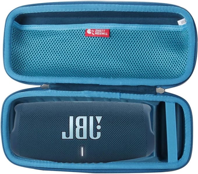 Draagbare Hard Case voor Bluetooth Speaker - Bescherming voor JBL Charge 5 - Blauw, Schokbestendig en Waterdicht